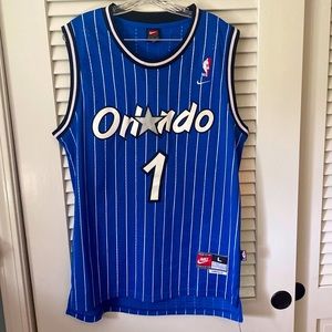Authentic Nike Classic Pine-Stripe Penny Hardaway Orland Magic Jersey